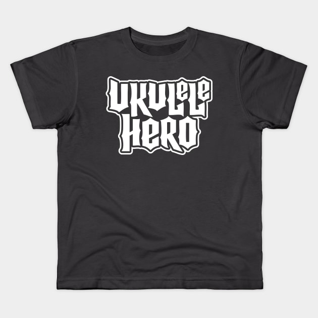 Ukulele Hero Kids T-Shirt by Chrivart